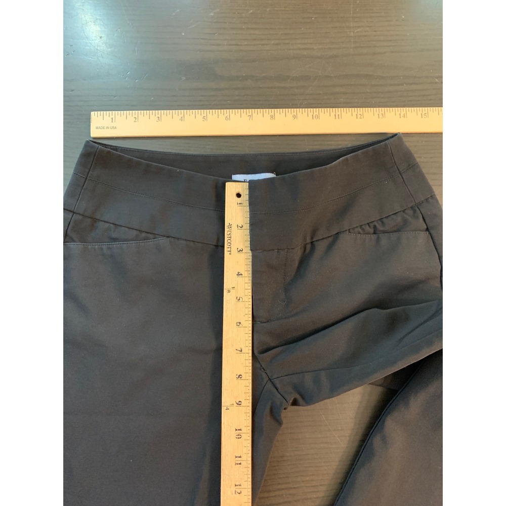 ELLE Womens Black Straight Leg Dress Pants Size 2 Office Career Professional - Picture 6 of 9
